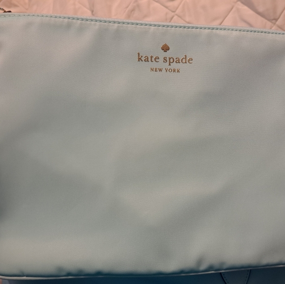 Kate Spade Mel Nylon PACKABLE Tote Aqua Pool Blue - Picture 8 of 13